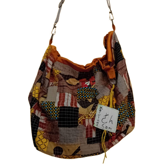 Golden Rice Bag – One-of-a-Kind, Zero-Waste, Boro-Inspired Beauty