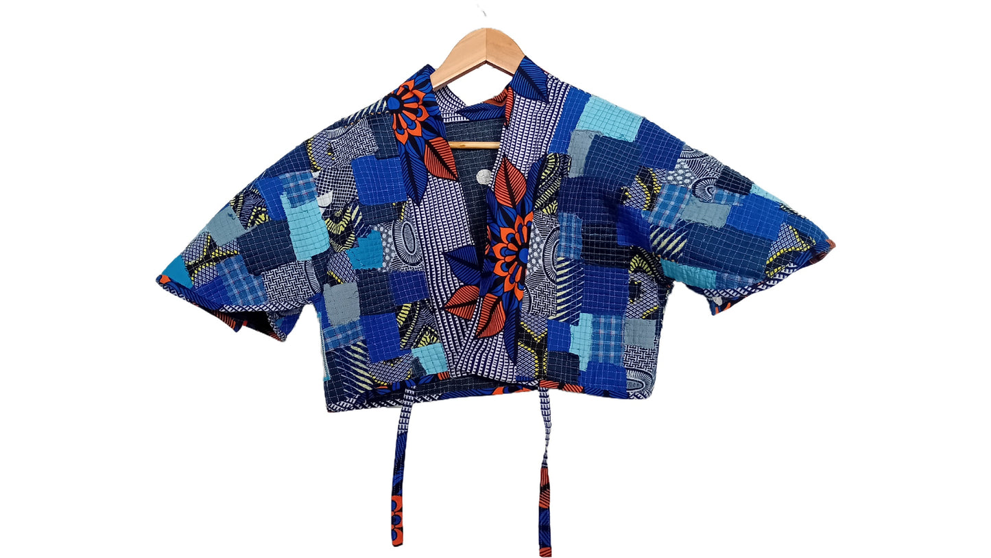 Reversible Short Denim kimono
