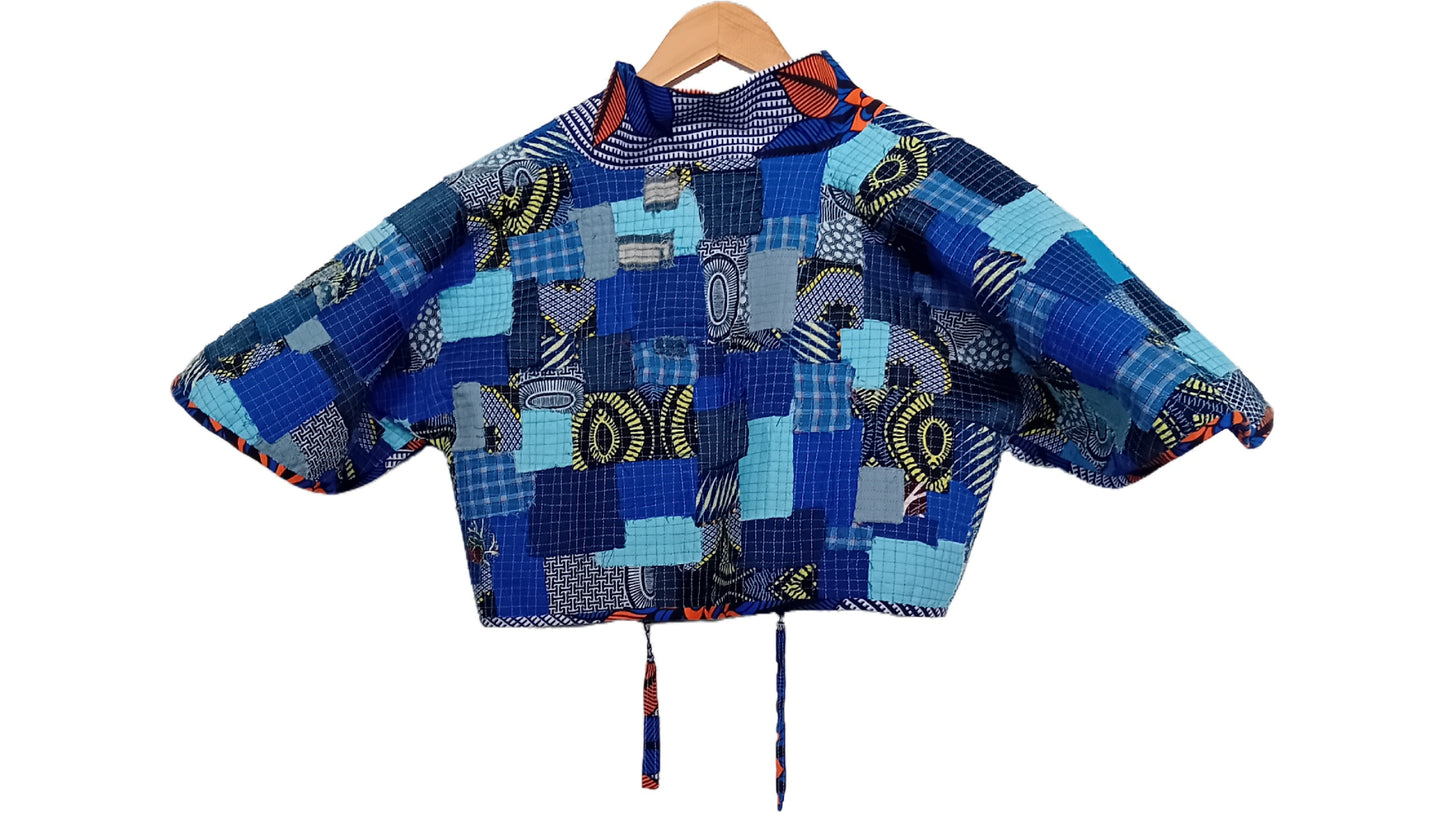 Reversible Short Denim kimono