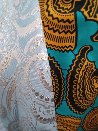 Reversible kimono vest made with upcycled materials