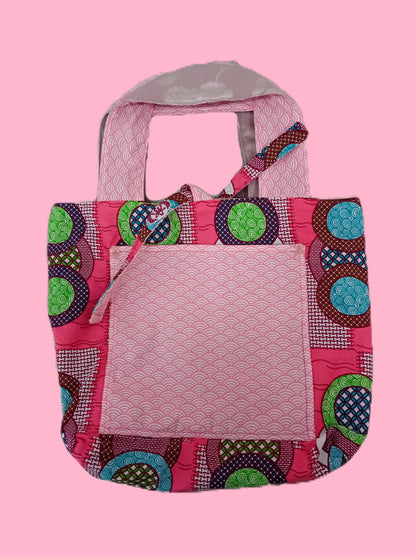 Unique  Reversible pink tote bag