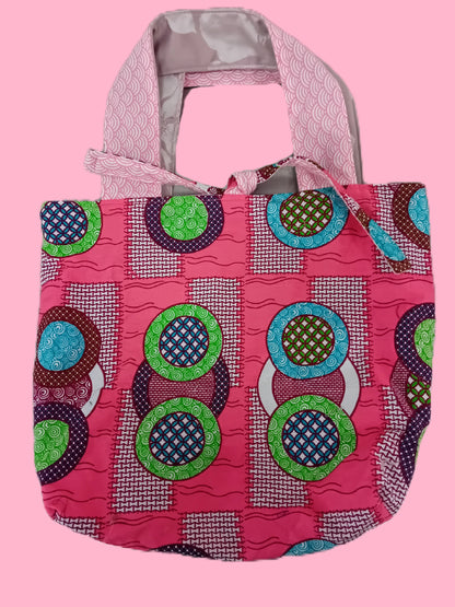 Unique  Reversible pink tote bag
